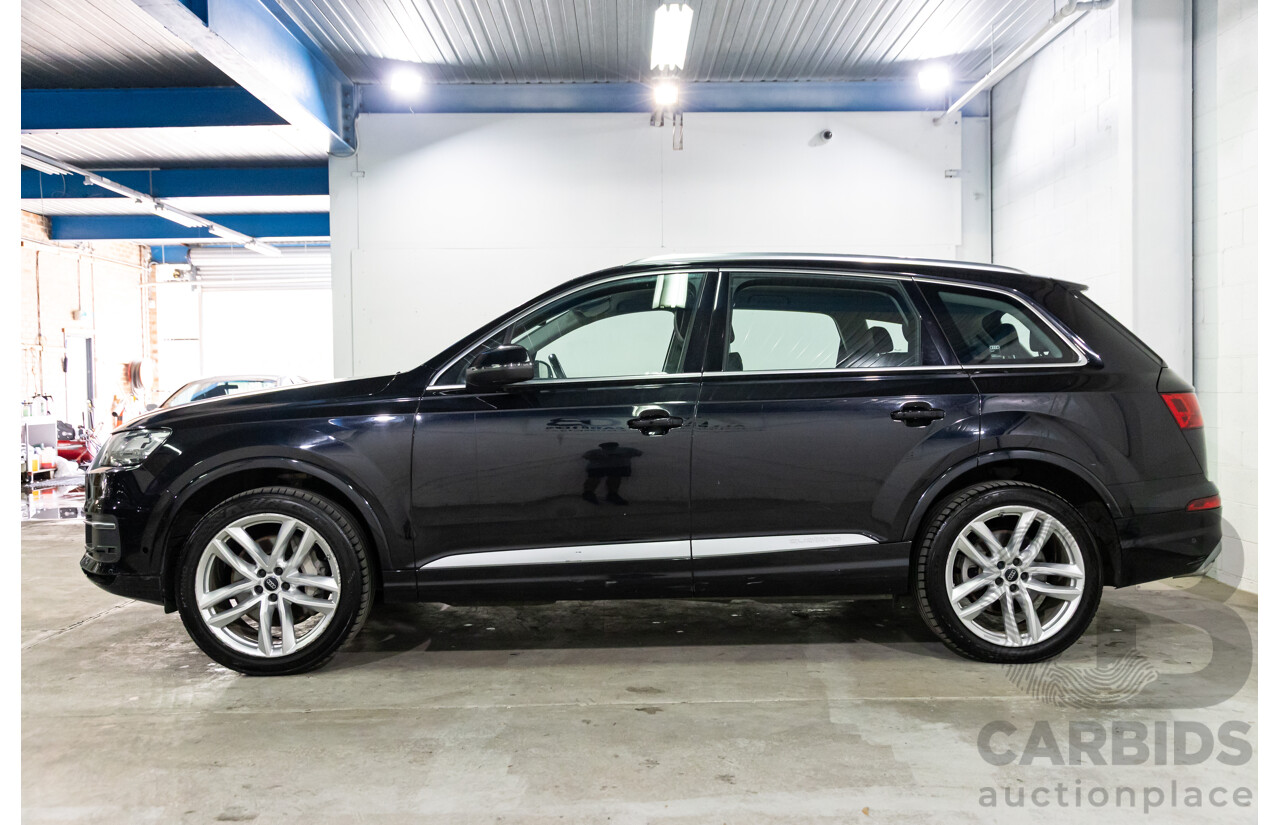 08/2017 Audi Q7 3.0 TDI Quattro (AWD) 4M MY18 4d Wagon Night Black Turbo Diesel V6 3.0L