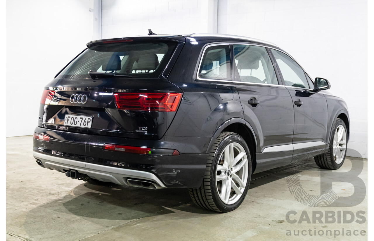 08/2017 Audi Q7 3.0 TDI Quattro (AWD) 4M MY18 4d Wagon Night Black Turbo Diesel V6 3.0L