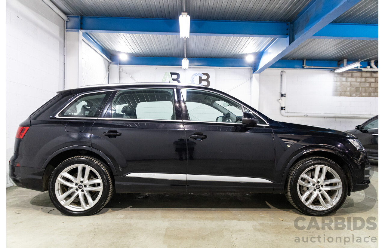 08/2017 Audi Q7 3.0 TDI Quattro (AWD) 4M MY18 4d Wagon Night Black Turbo Diesel V6 3.0L