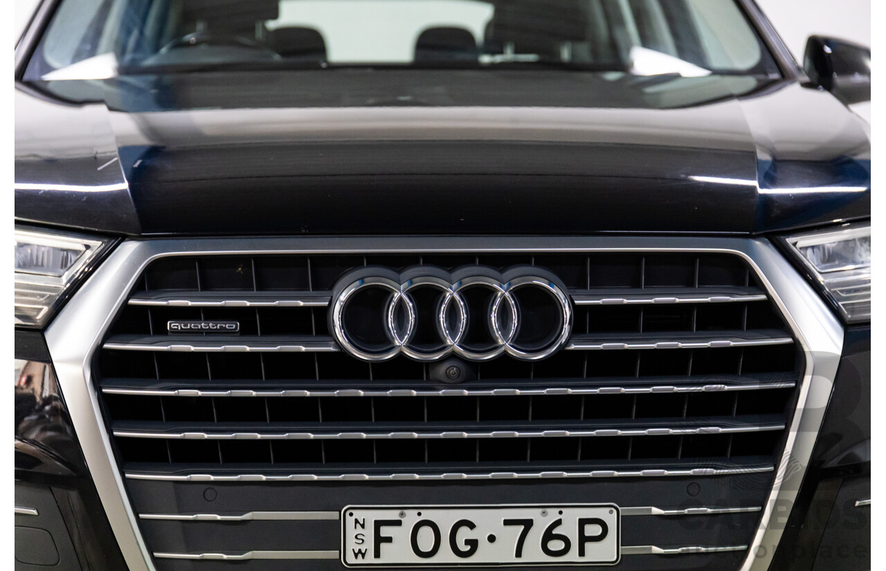 08/2017 Audi Q7 3.0 TDI Quattro (AWD) 4M MY18 4d Wagon Night Black Turbo Diesel V6 3.0L