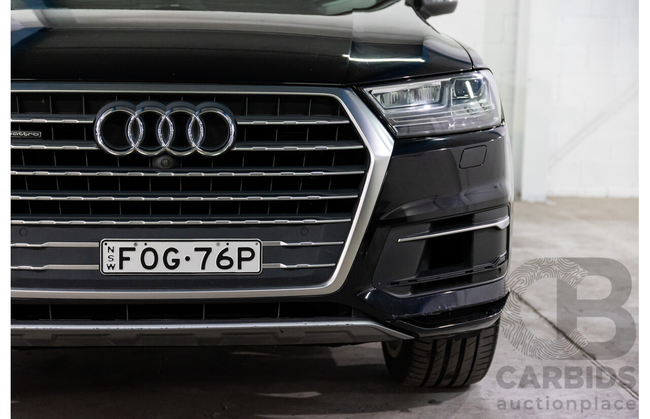 08/2017 Audi Q7 3.0 TDI Quattro (AWD) 4M MY18 4d Wagon Night Black Turbo Diesel V6 3.0L