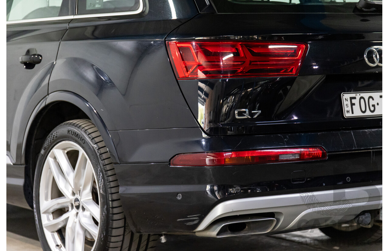 08/2017 Audi Q7 3.0 TDI Quattro (AWD) 4M MY18 4d Wagon Night Black Turbo Diesel V6 3.0L