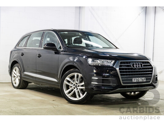 08/2017 Audi Q7 3.0 TDI Quattro (AWD) 4M MY18 4d Wagon Night Black Turbo Diesel V6 3.0L