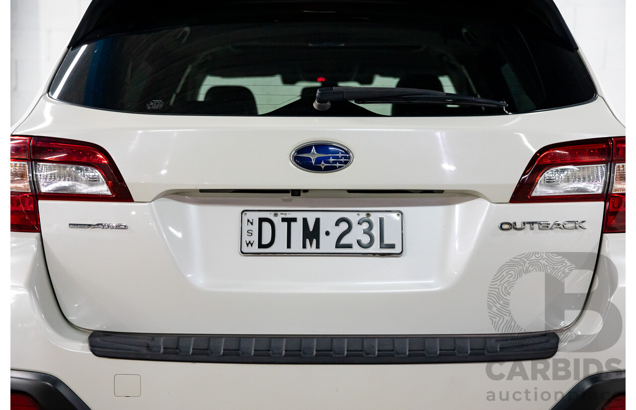 01/2018 Subaru Outback 2.5i Premium (AWD) MY18 4d Wagon Crystal White Pearl 2.5L