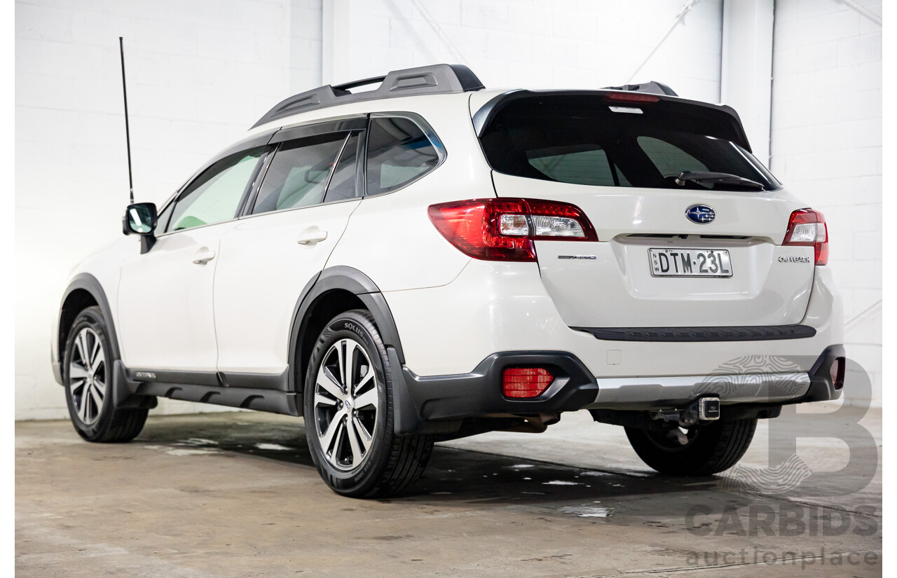 01/2018 Subaru Outback 2.5i Premium (AWD) MY18 4d Wagon Crystal White Pearl 2.5L