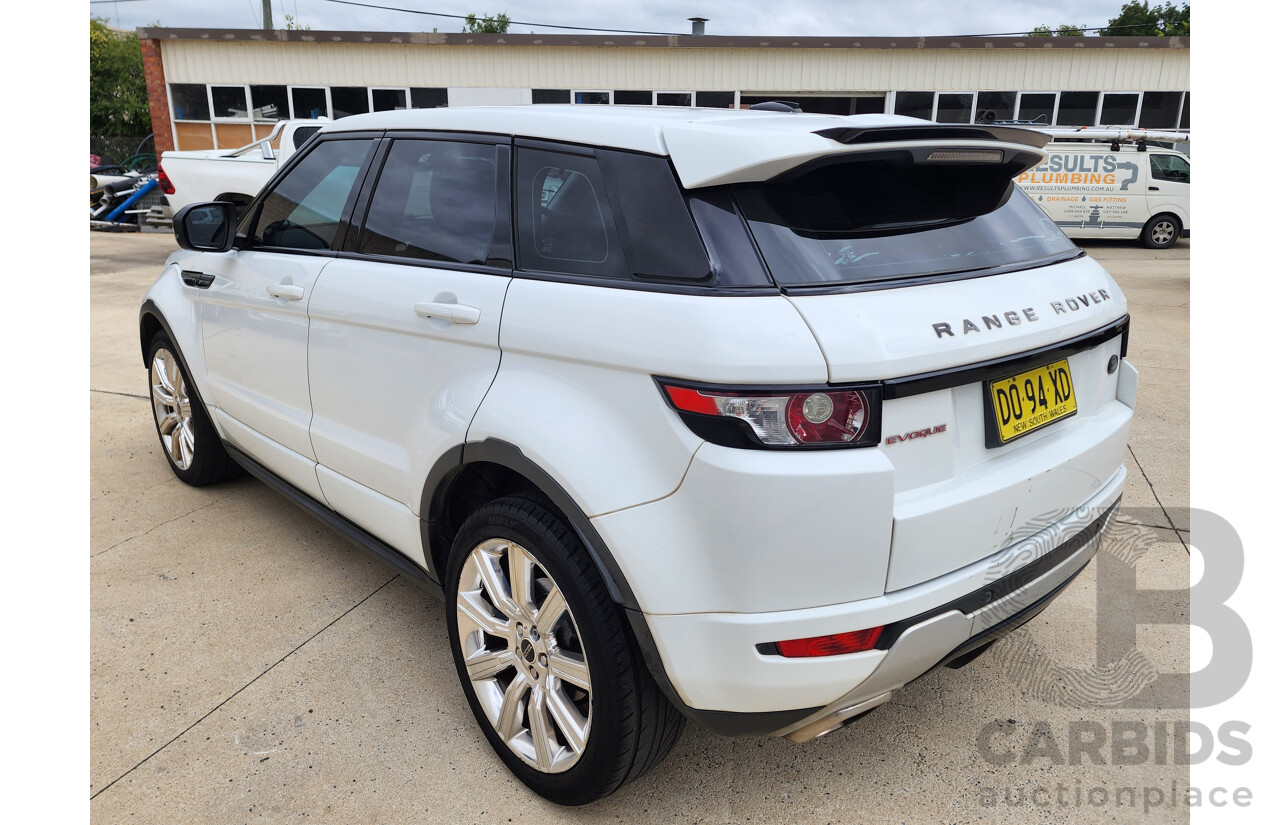 5/2012 Range Rover Evoque SD4 Dynamic LV 5d Wagon White 2.2L