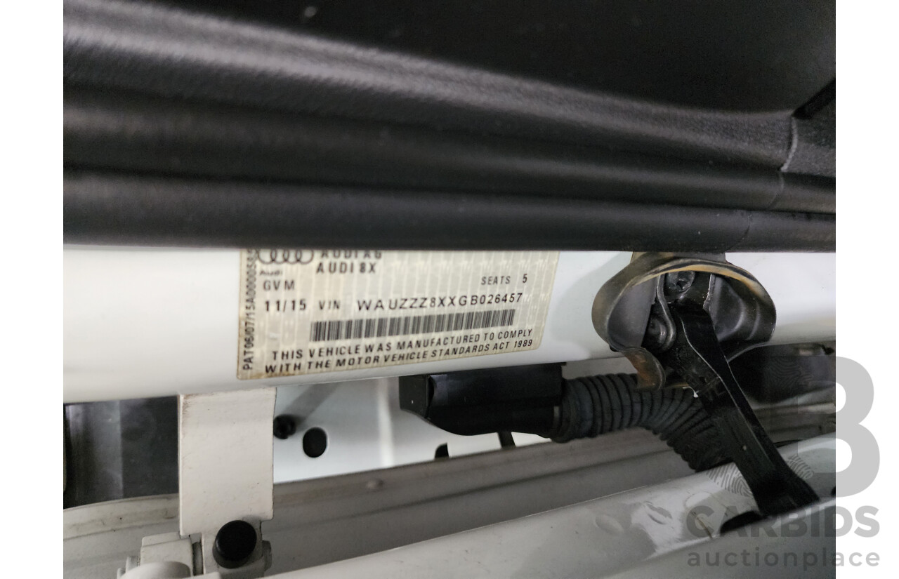 11/2015 Audi A1 Sportback 1.0 TFSI 8X MY15 5d Hatchback White 1.0L