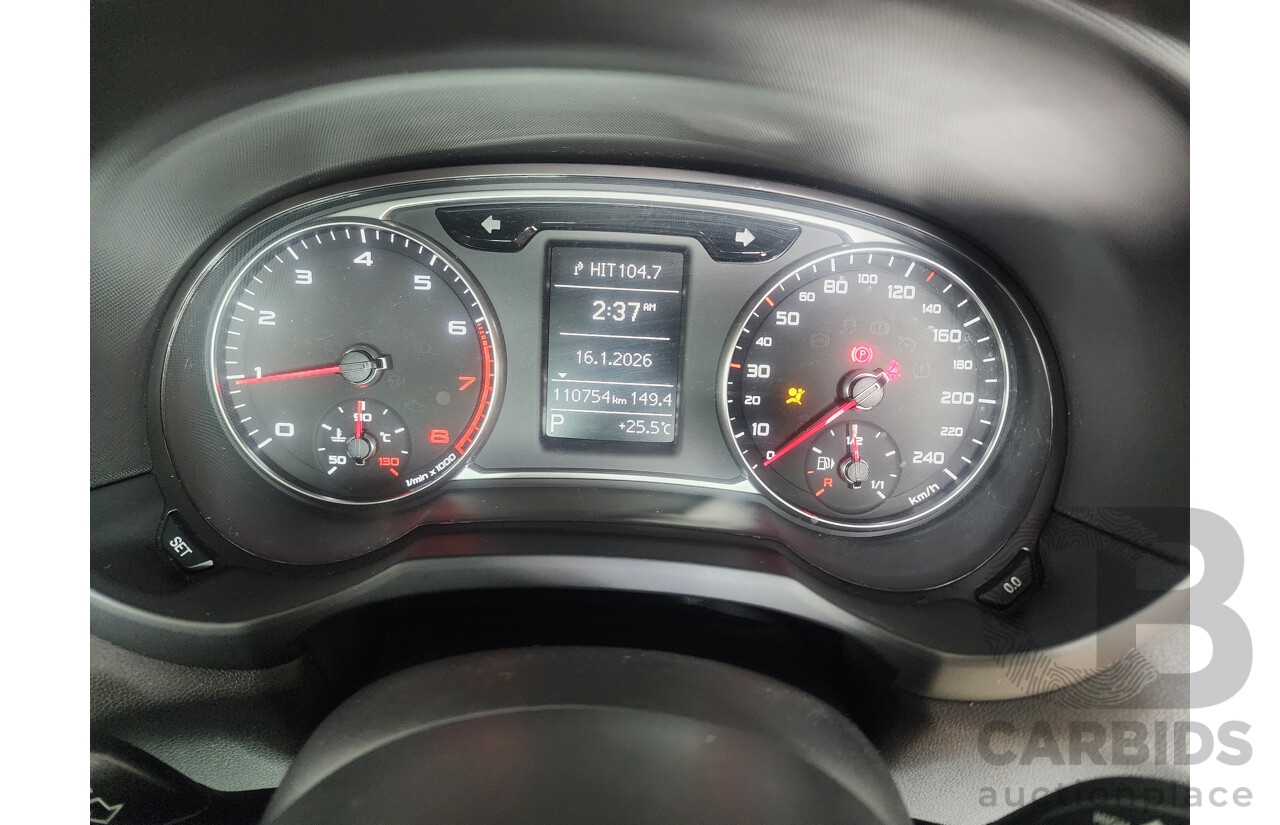 11/2015 Audi A1 Sportback 1.0 TFSI 8X MY15 5d Hatchback White 1.0L