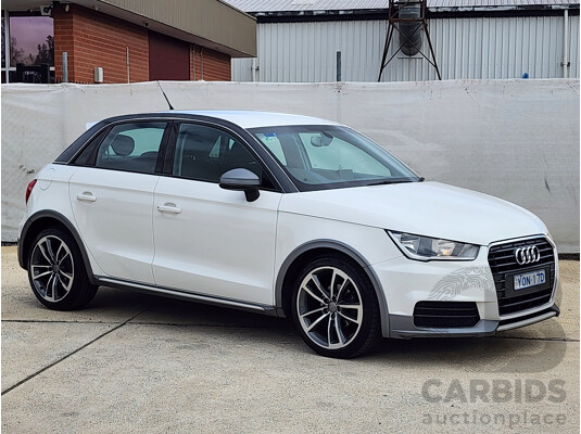 11/2015 Audi A1 Sportback 1.0 TFSI 8X MY15 5d Hatchback White 1.0L