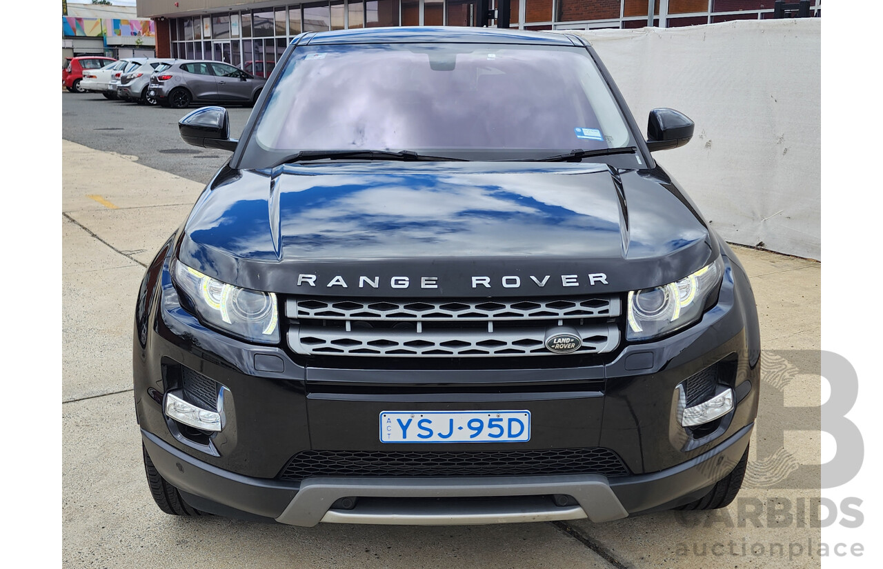 6/2014 Range Rover Evoque SD4 PURE LV MY14 5d Wagon Black 2.2L