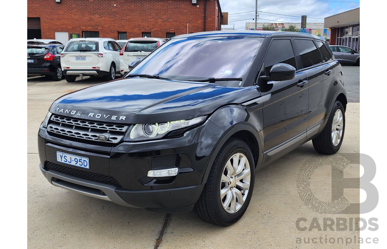 6/2014 Range Rover Evoque SD4 PURE LV MY14 5d Wagon Black 2.2L