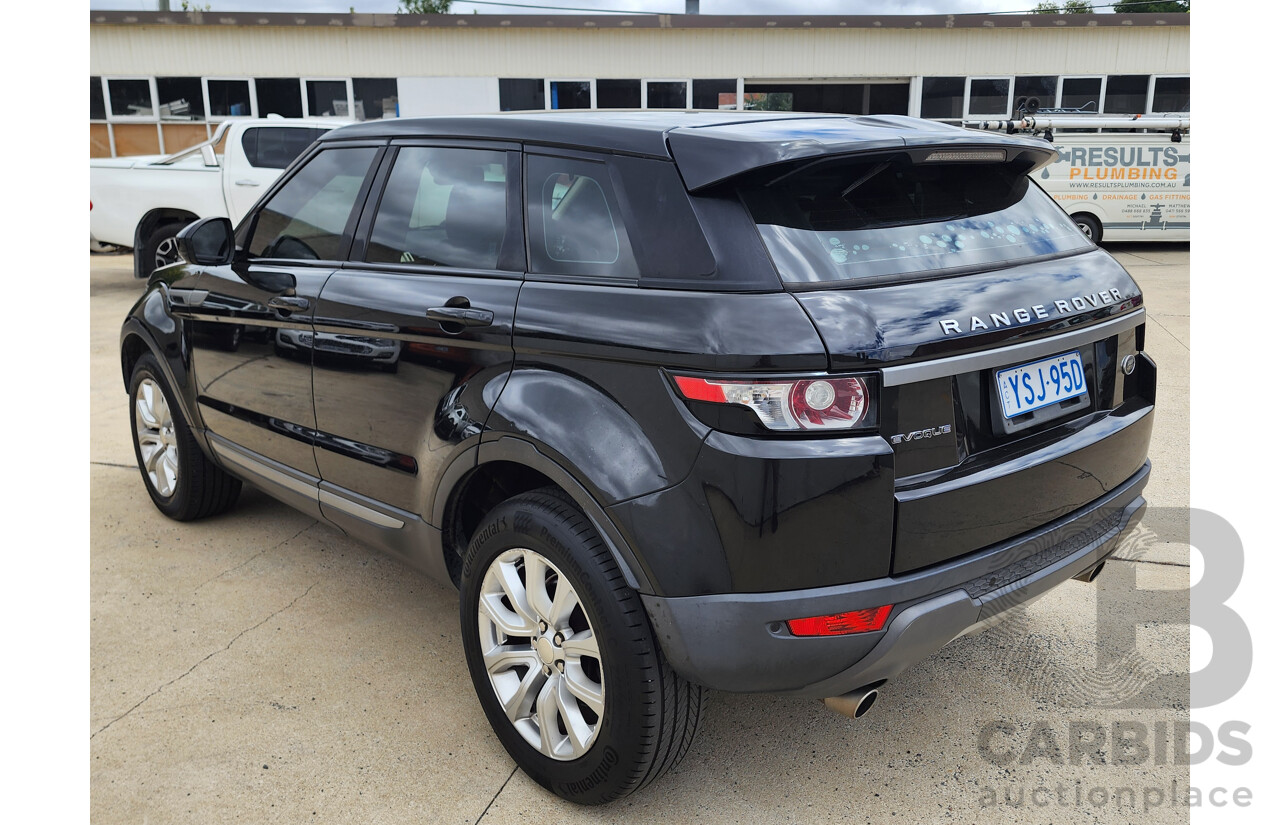 6/2014 Range Rover Evoque SD4 PURE LV MY14 5d Wagon Black 2.2L