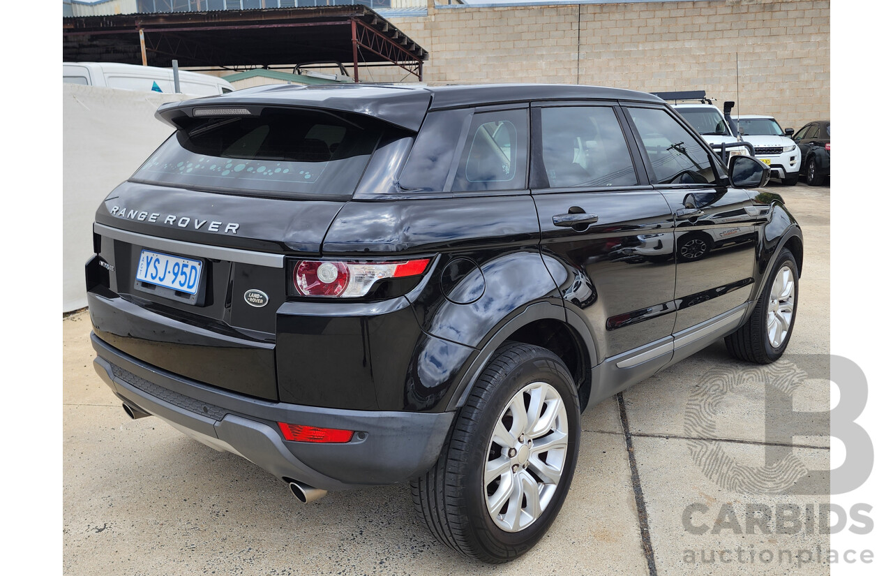 6/2014 Range Rover Evoque SD4 PURE LV MY14 5d Wagon Black 2.2L