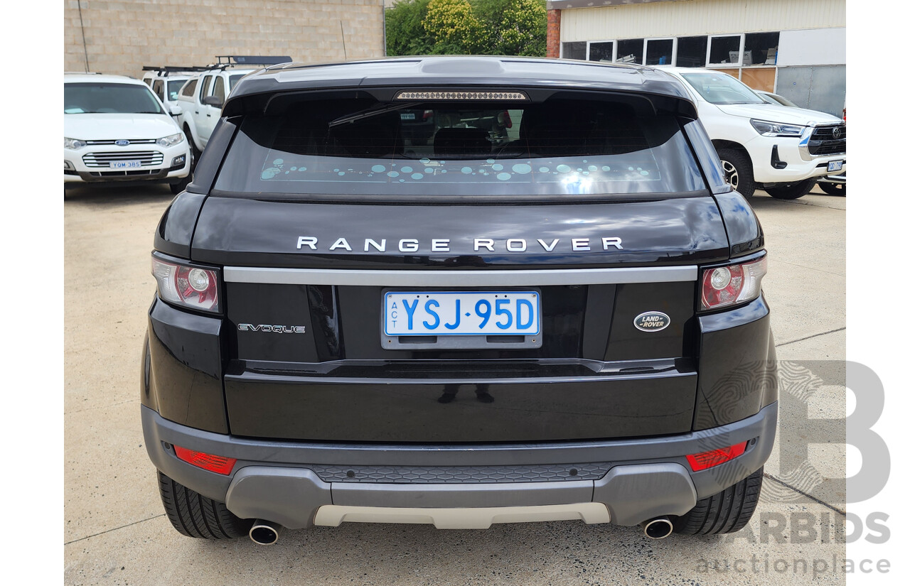 6/2014 Range Rover Evoque SD4 PURE LV MY14 5d Wagon Black 2.2L