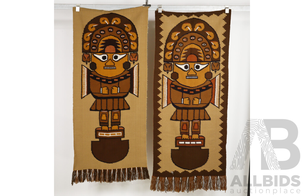 Near Pair of Vintage South American Wall Hangings