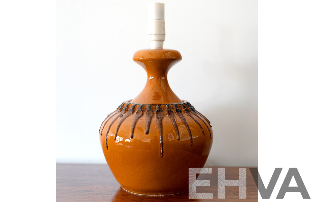 Vintage Glazed Ceramic Table Lamp