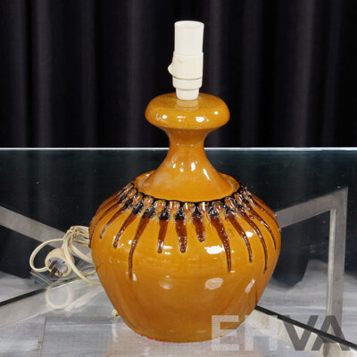 Vintage Glazed Ceramic Table Lamp