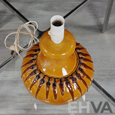 Vintage Glazed Ceramic Table Lamp