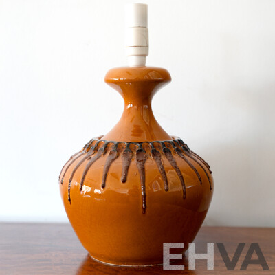 Vintage Glazed Ceramic Table Lamp