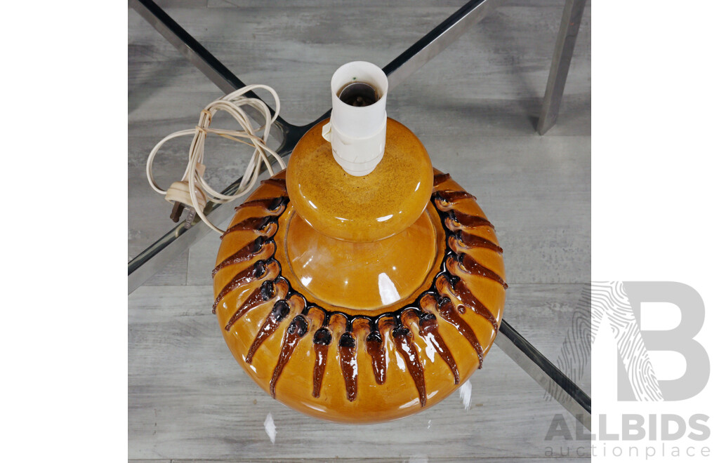 Vintage Glazed Ceramic Table Lamp
