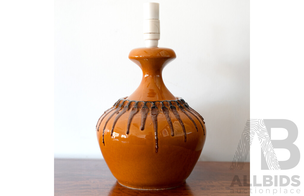 Vintage Glazed Ceramic Table Lamp