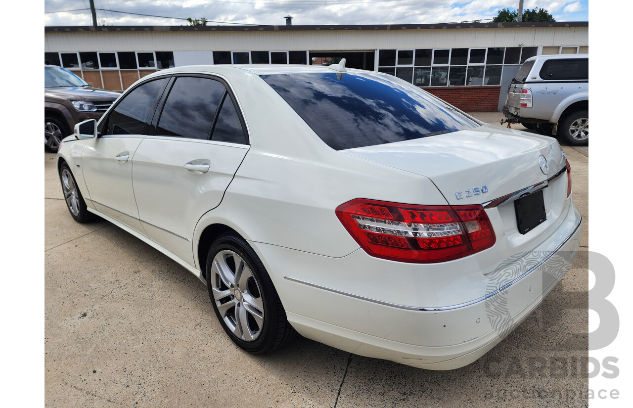 9/2011 Mercedes-Benz E250 CDI Avantgarde 212 MY11 4d Sedan White 2.1L