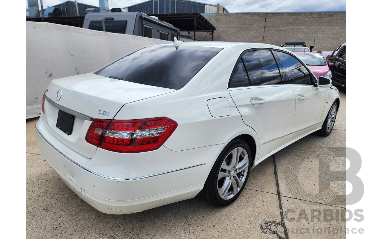 9/2011 Mercedes-Benz E250 CDI Avantgarde 212 MY11 4d Sedan White 2.1L