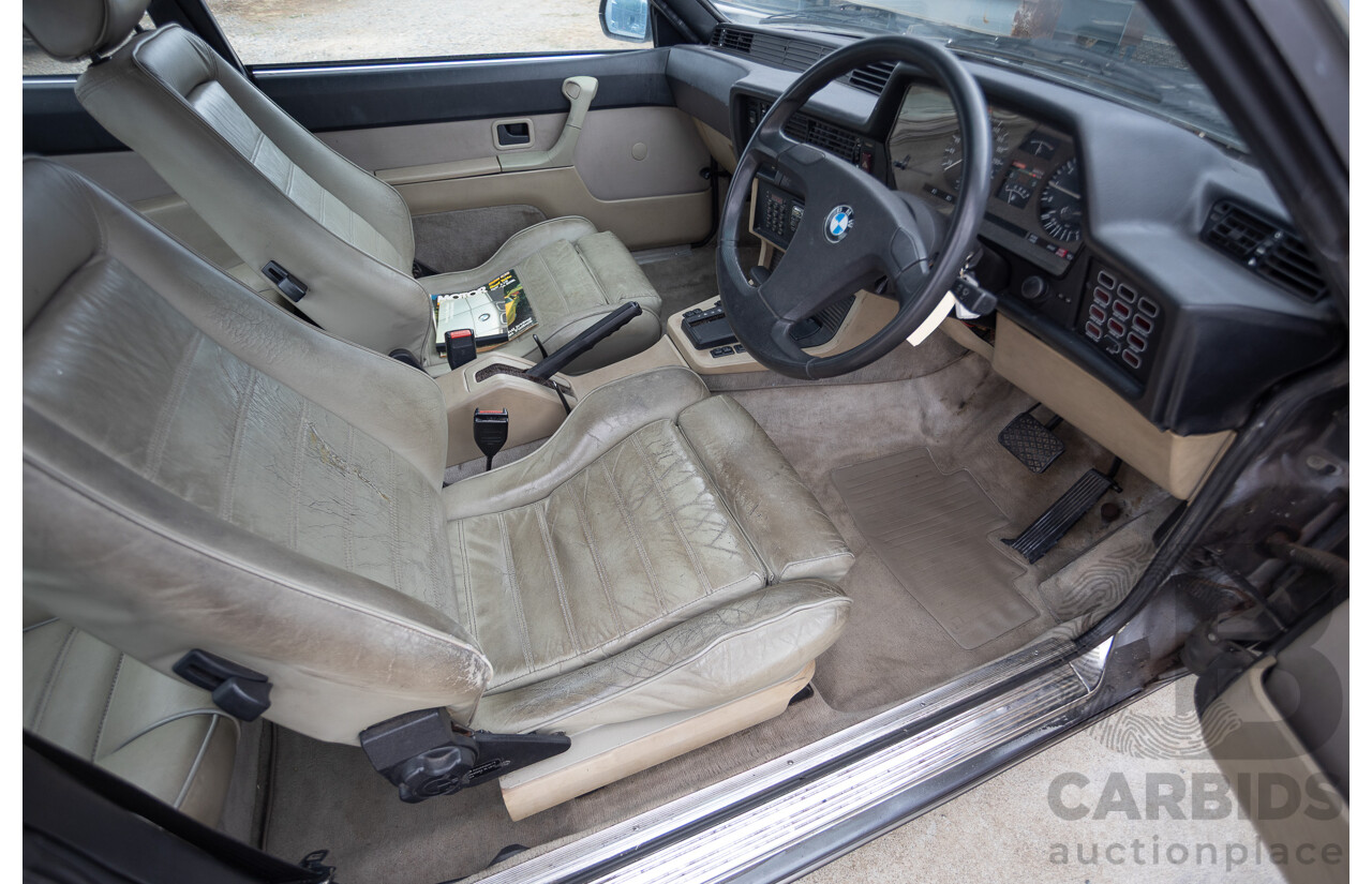 1/1988 BMW 635 CSi (RWD) 2D Coupe Delphin Metallic Grey 3.4L