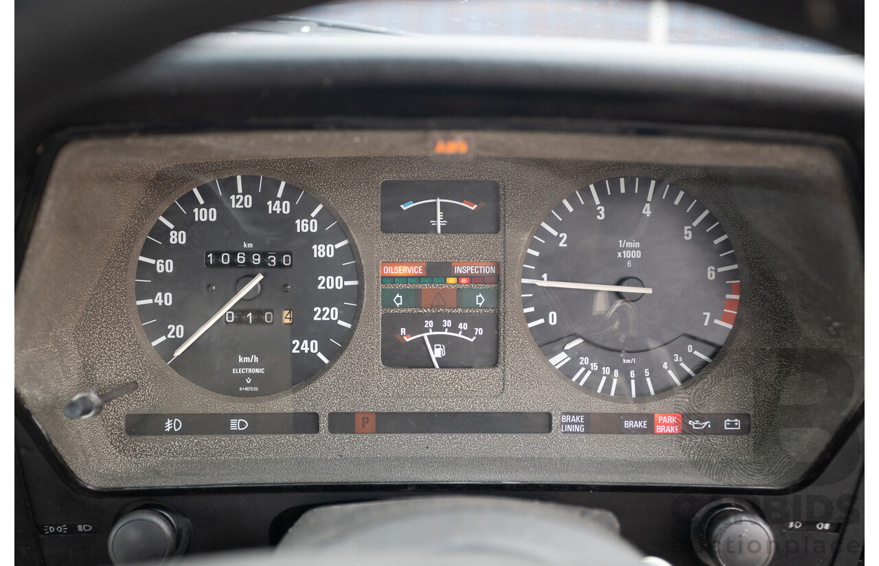 1/1988 BMW 635 CSi (RWD) 2D Coupe Delphin Metallic Grey 3.4L