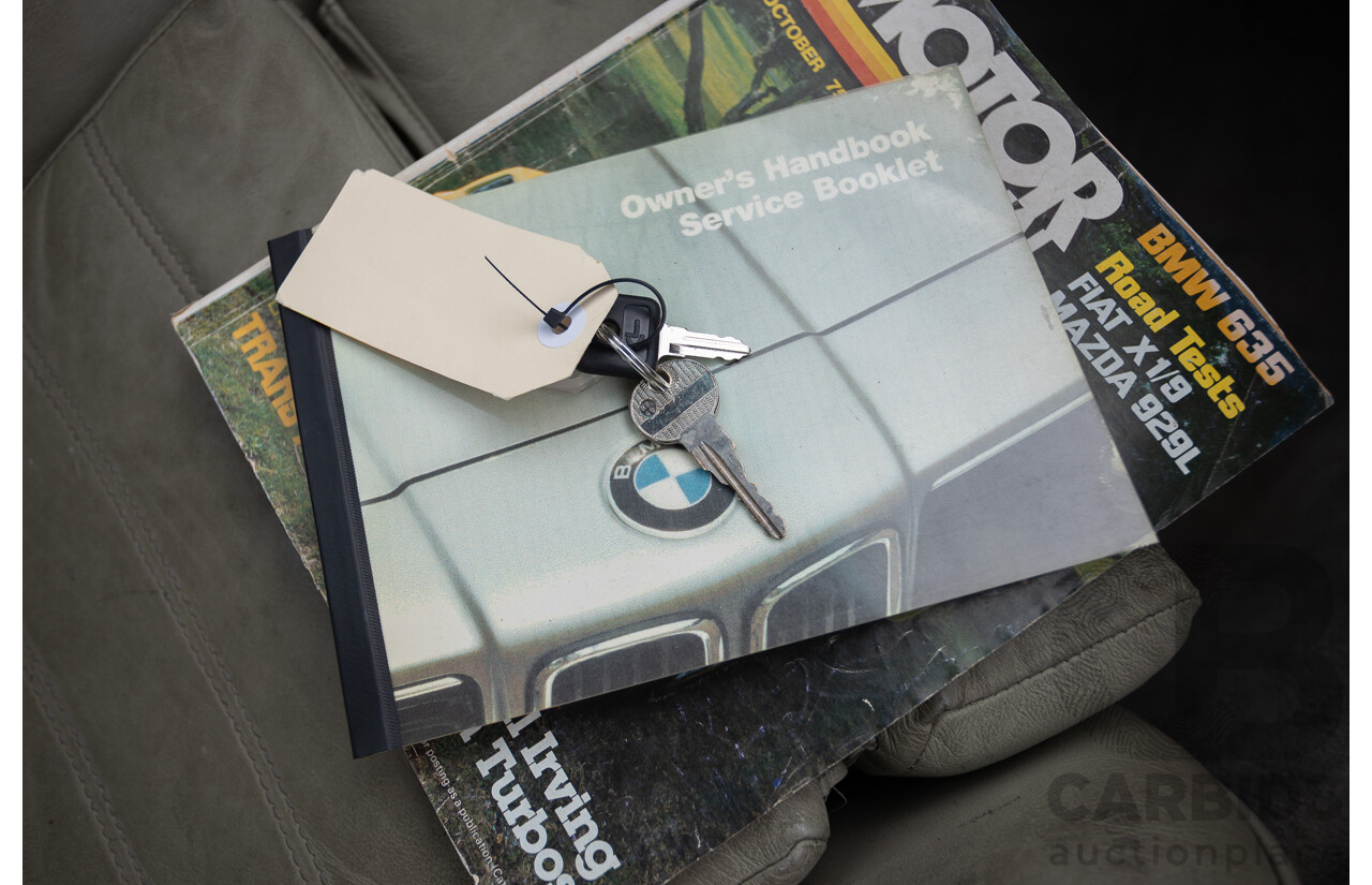 1/1988 BMW 635 CSi (RWD) 2D Coupe Delphin Metallic Grey 3.4L