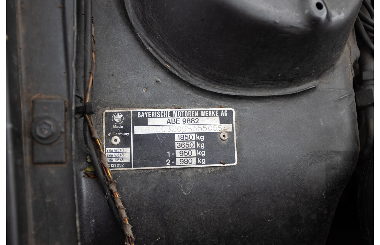 1/1988 BMW 635 CSi (RWD) 2D Coupe Delphin Metallic Grey 3.4L