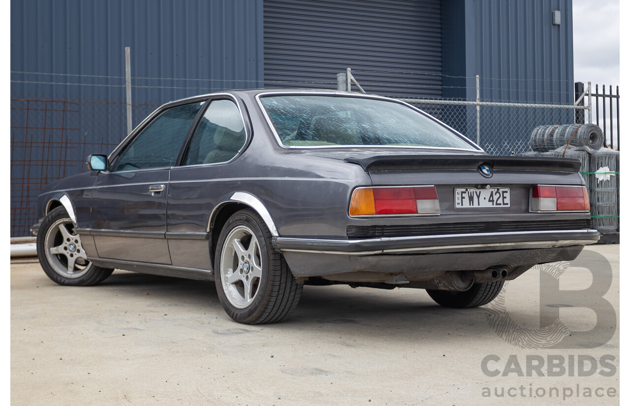 1/1988 BMW 635 CSi (RWD) 2D Coupe Delphin Metallic Grey 3.4L