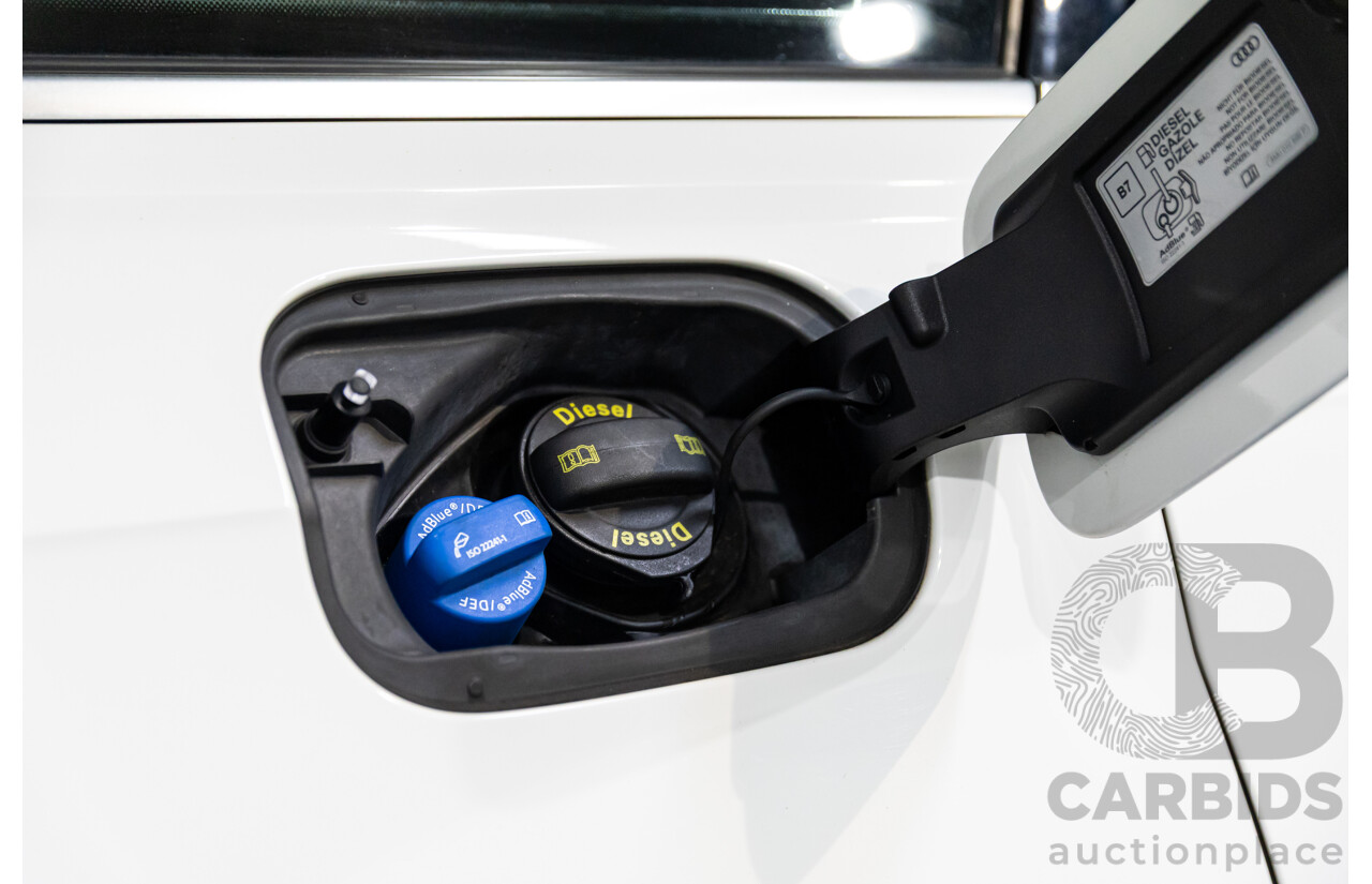 08/2018 Audi Q7 3.0 TDI Quattro (160kW AWD) 4M MY18 4d Wagon Carrara White Turbo Diesel V6 3.0L - 7 Seater