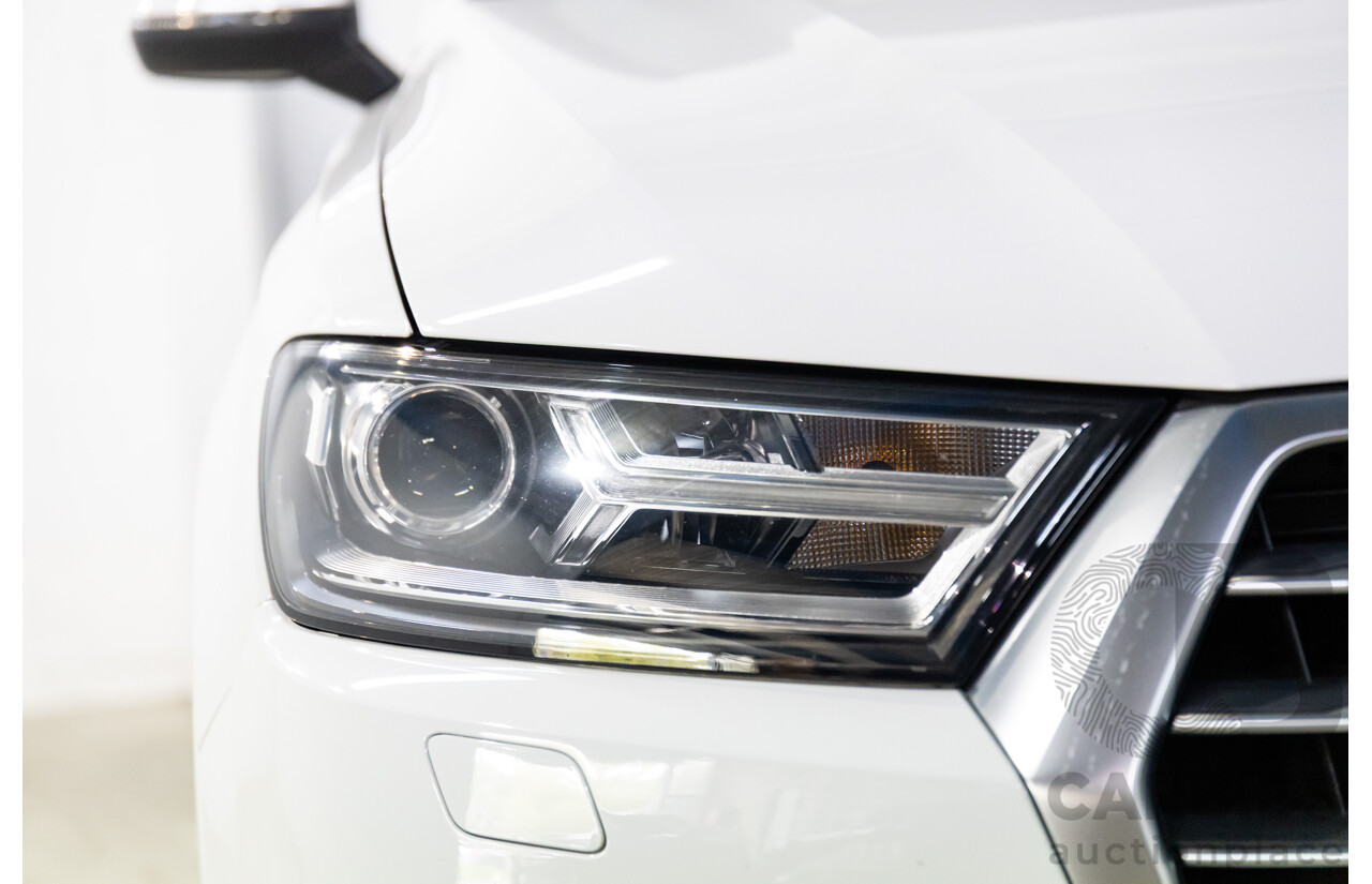 08/2018 Audi Q7 3.0 TDI Quattro (160kW AWD) 4M MY18 4d Wagon Carrara White Turbo Diesel V6 3.0L - 7 Seater