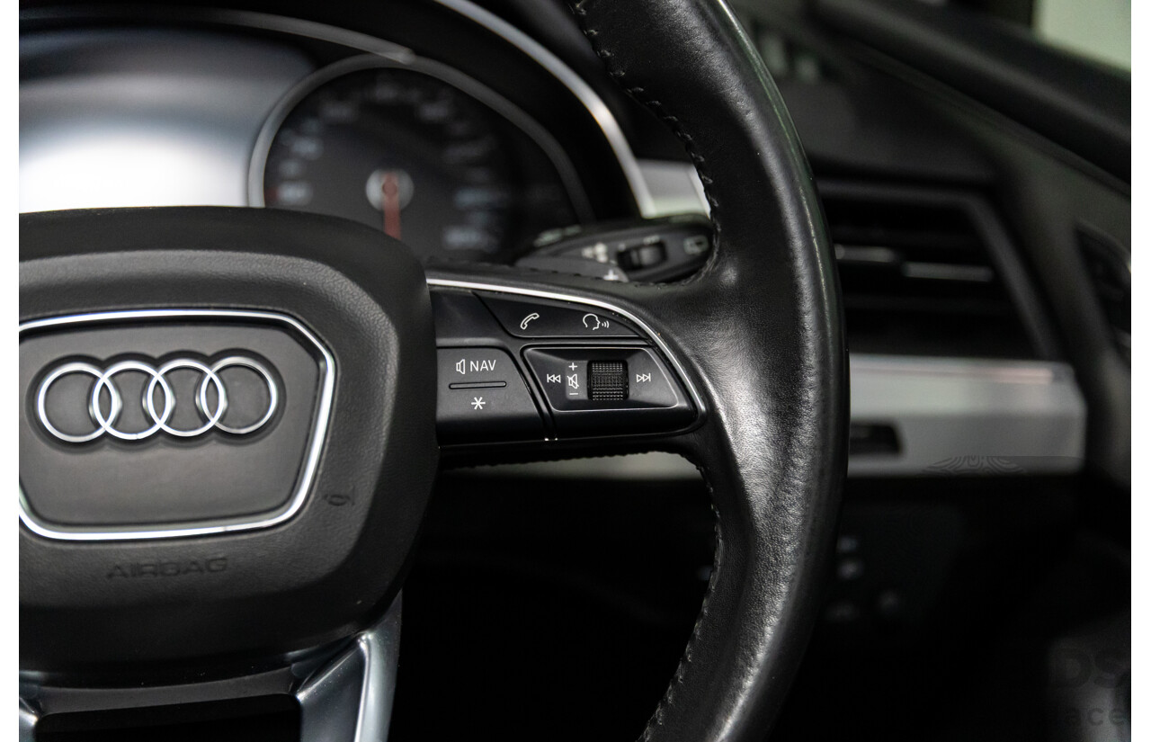 08/2018 Audi Q7 3.0 TDI Quattro (160kW AWD) 4M MY18 4d Wagon Carrara White Turbo Diesel V6 3.0L - 7 Seater