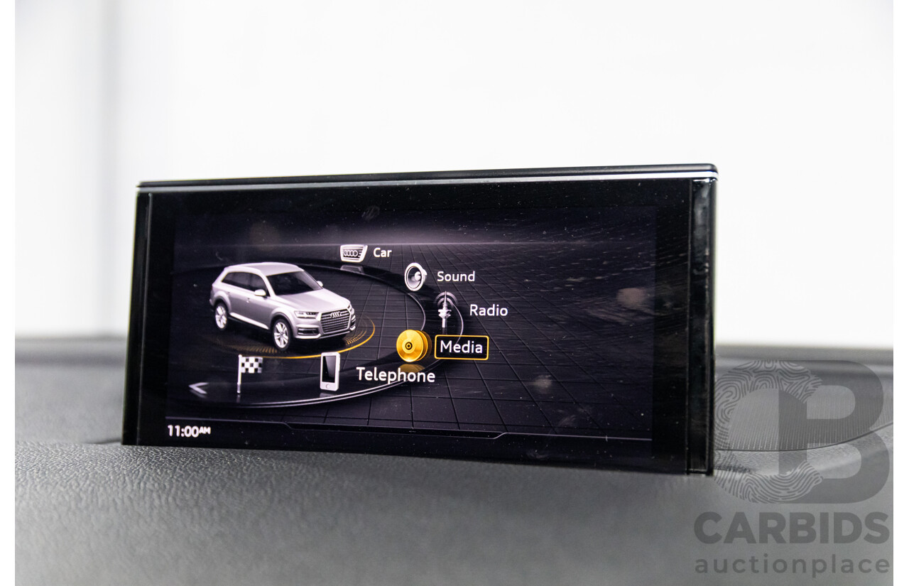 08/2018 Audi Q7 3.0 TDI Quattro (160kW AWD) 4M MY18 4d Wagon Carrara White Turbo Diesel V6 3.0L - 7 Seater