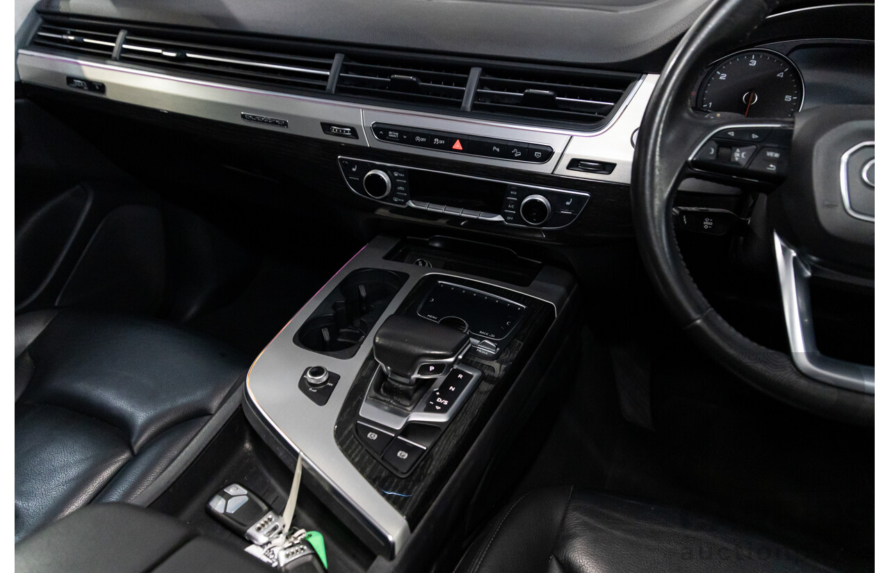 08/2018 Audi Q7 3.0 TDI Quattro (160kW AWD) 4M MY18 4d Wagon Carrara White Turbo Diesel V6 3.0L - 7 Seater