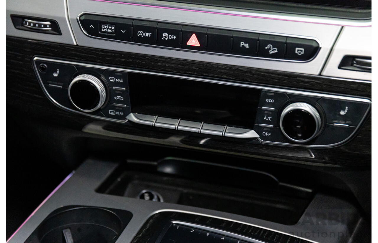 08/2018 Audi Q7 3.0 TDI Quattro (160kW AWD) 4M MY18 4d Wagon Carrara White Turbo Diesel V6 3.0L - 7 Seater