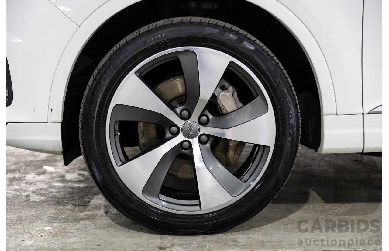 08/2018 Audi Q7 3.0 TDI Quattro (160kW AWD) 4M MY18 4d Wagon Carrara White Turbo Diesel V6 3.0L - 7 Seater