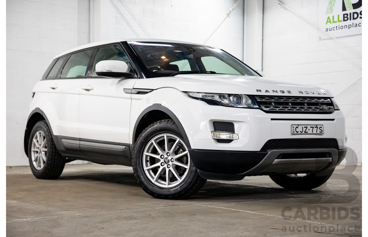1/2013 Range Rover Evoque TD4 Pure LV MY13 5d Wagon Fuji White Turbo Diesel 2.2L