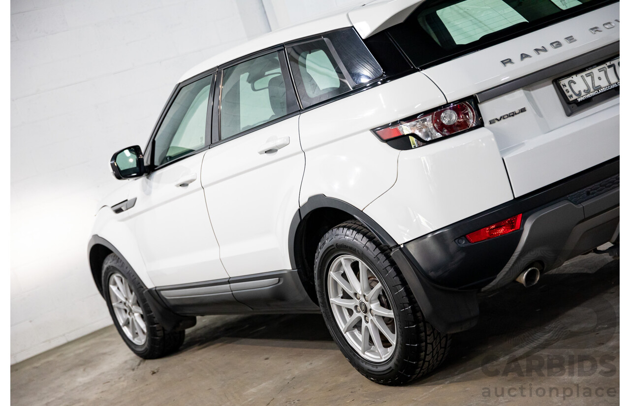 1/2013 Range Rover Evoque TD4 Pure LV MY13 5d Wagon Fuji White Turbo Diesel 2.2L
