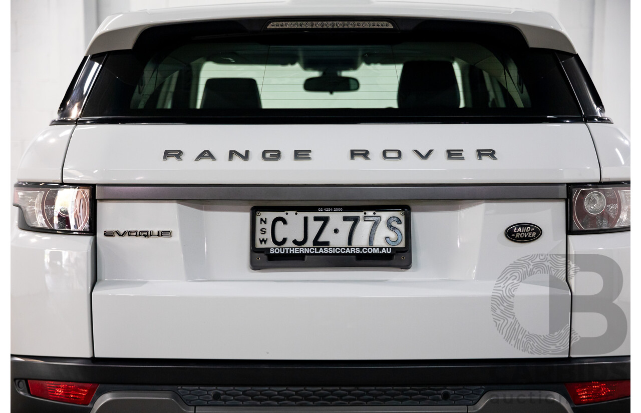 1/2013 Range Rover Evoque TD4 Pure LV MY13 5d Wagon Fuji White Turbo Diesel 2.2L