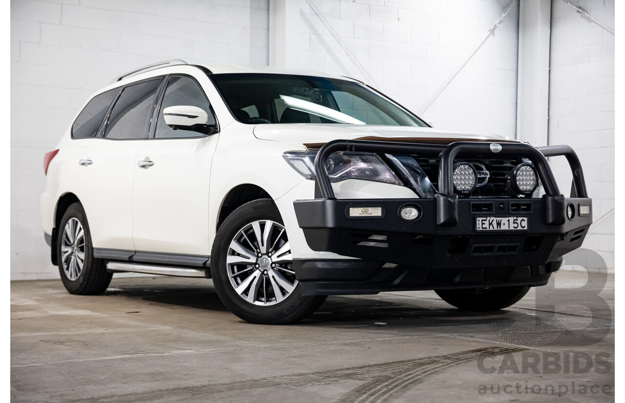 06/2020 Nissan Pathfinder ST (FWD) R52 MY19 SERIES III 4d Wagon Ivory White Pearl V6 3.5L