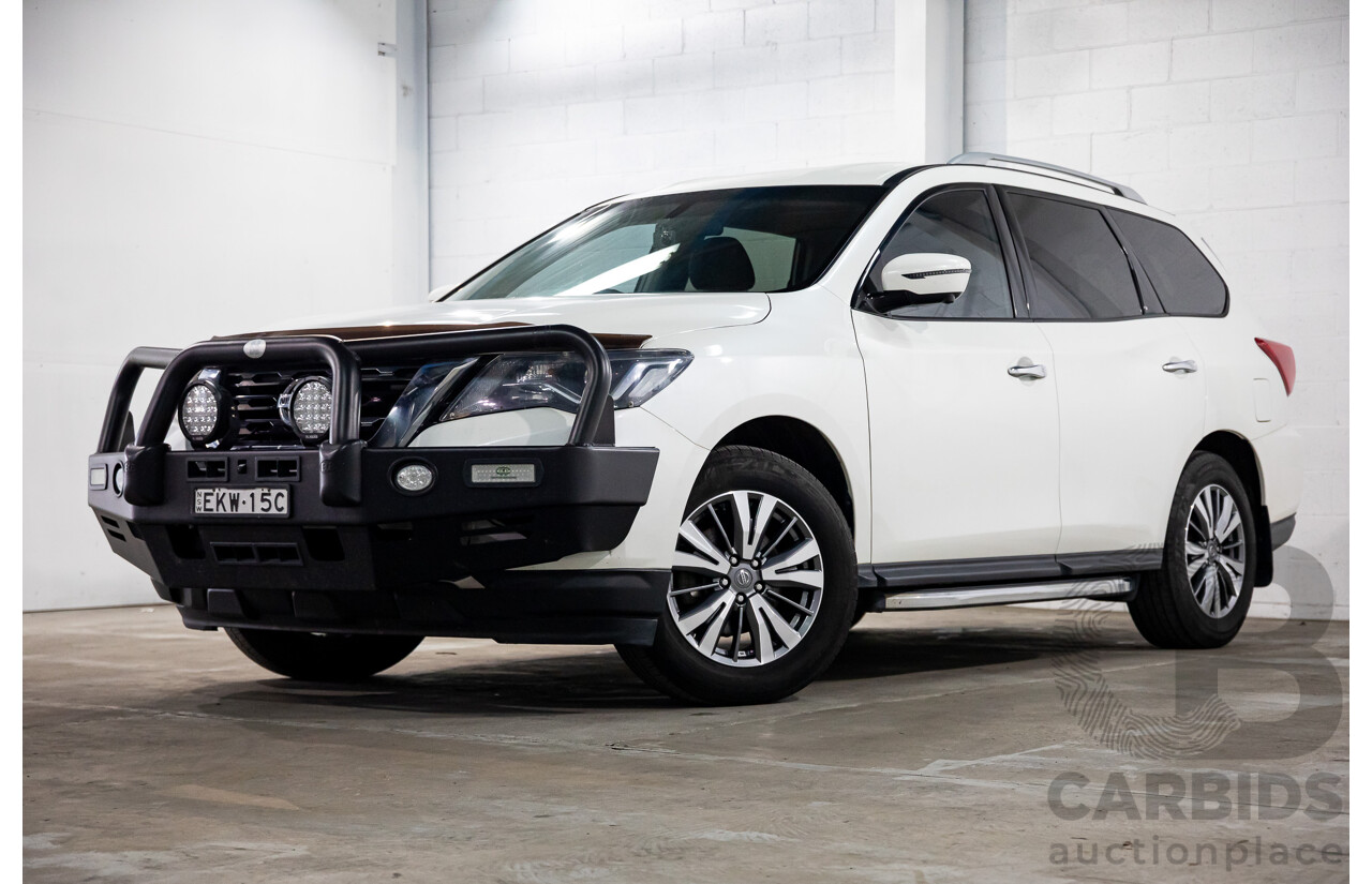 06/2020 Nissan Pathfinder ST (FWD) R52 MY19 SERIES III 4d Wagon Ivory White Pearl V6 3.5L