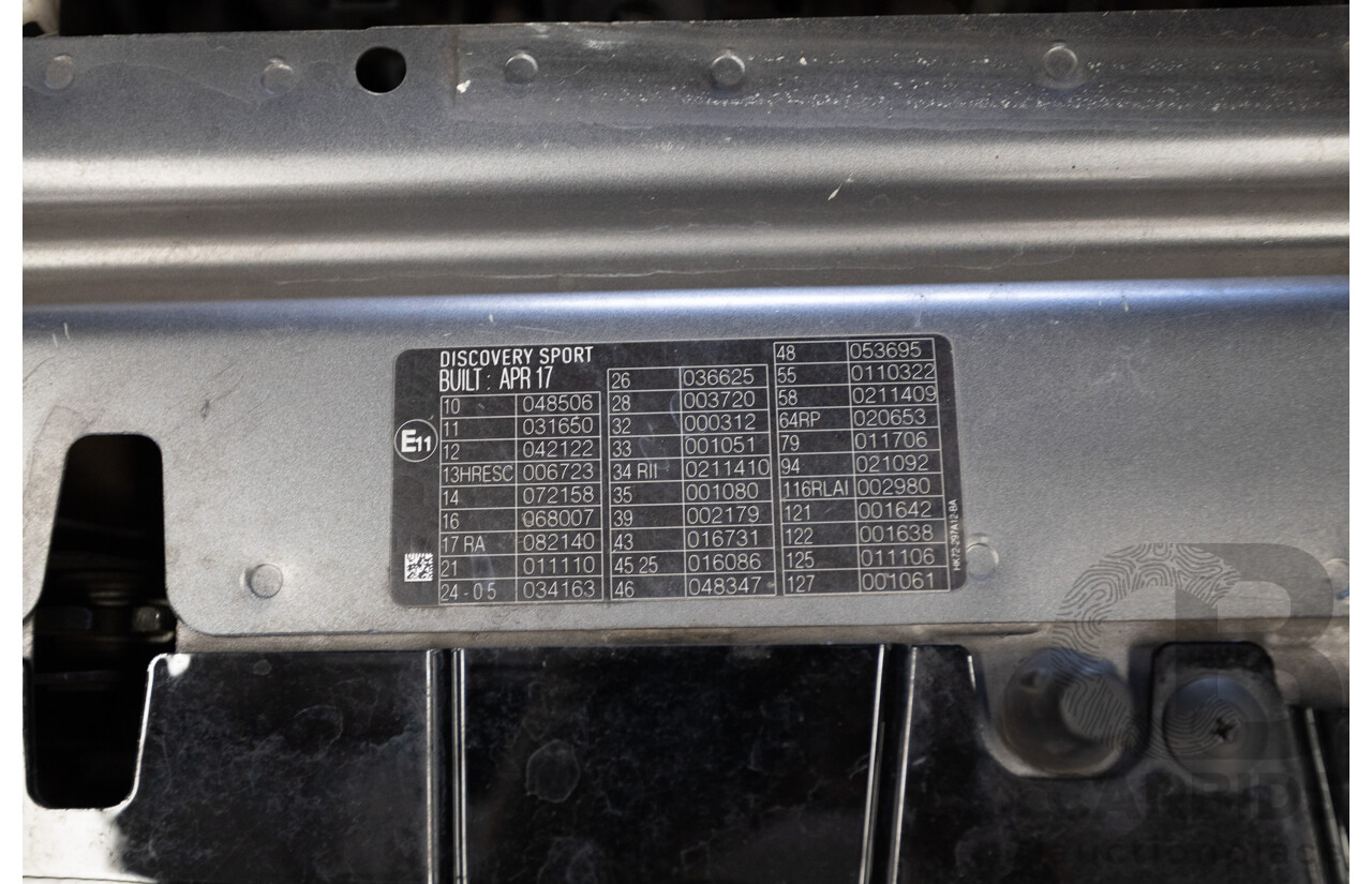 05/2017 Land Rover Discovery Sport TD4 150 HSE (AWD) LC MY17 4D Wagon Corris Grey Metallic Turbo Diesel 2.0L - 7 Seat