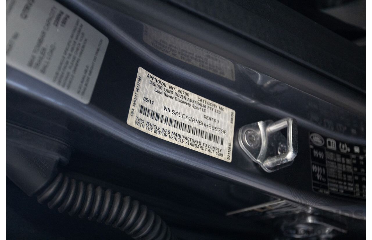 05/2017 Land Rover Discovery Sport TD4 150 HSE (AWD) LC MY17 4D Wagon Corris Grey Metallic Turbo Diesel 2.0L - 7 Seat