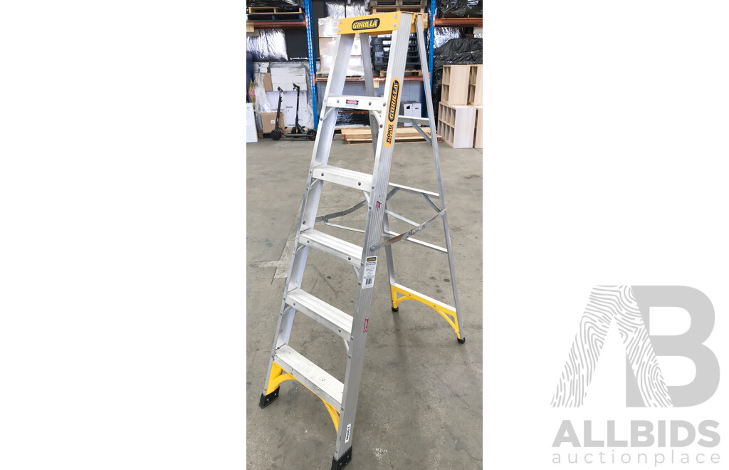 Gorilla (M006-I) 6 Step Aluminium Single Sided Industrial Ladder