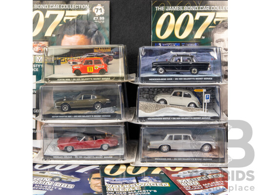 Collection of Boxed James Bond 'On Her Majesty's Secret Service' Model Cars (6)