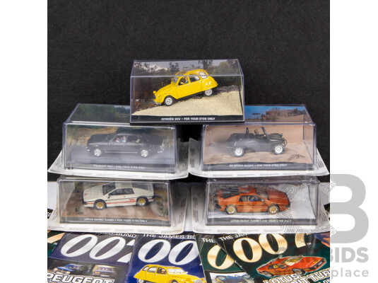 Collection of Five Boxed James Bond 'For Your Eyes Only' Model Cars (5)