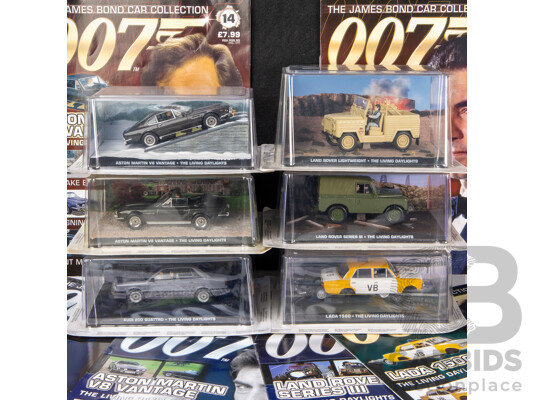 Collection of Six Boxed James Bond 'The Living Daylight' Model Cars (6)